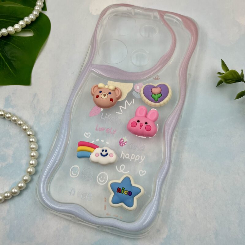 قاب گوشی Redmi Note 13 Pro 4G / Poco M6 Pro 4G شیائومی Baby Case عروسکی برجسته فانتزی شفاف محافظ لنز دار کد 69092 - Image 2