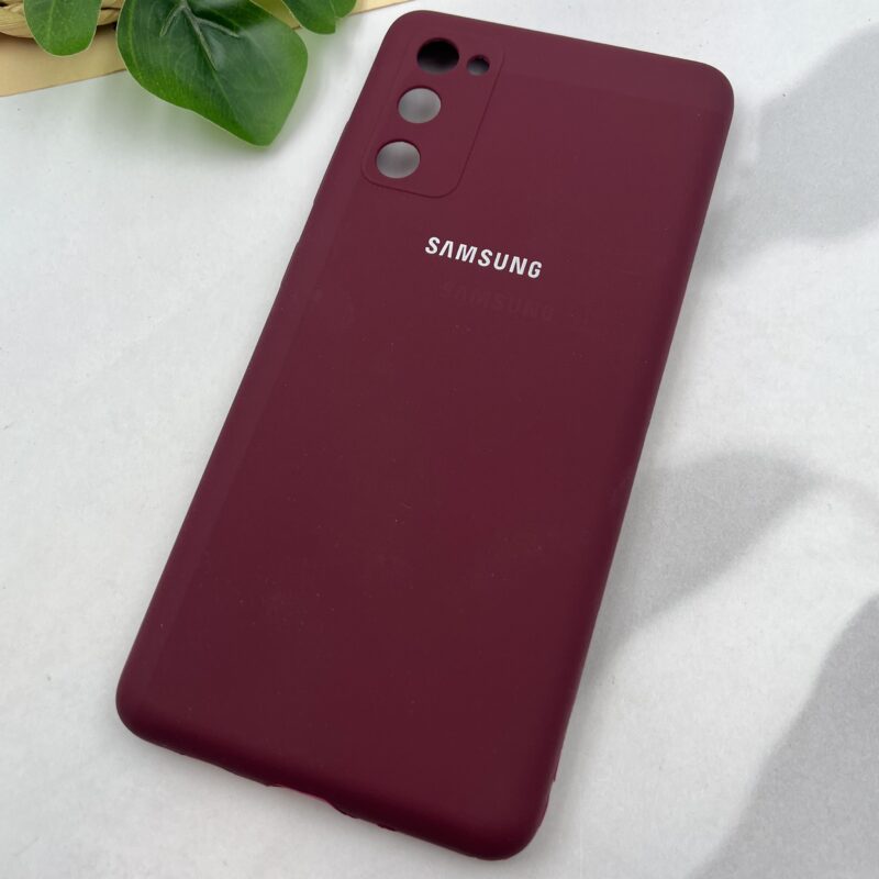 قاب گوشی Galaxy S20 FE سامسونگ سیلیکونی پاک کنی اورجینال داخل پارچه ای محافظ لنز دار رنگ زرشکی کد 69366 - Image 2