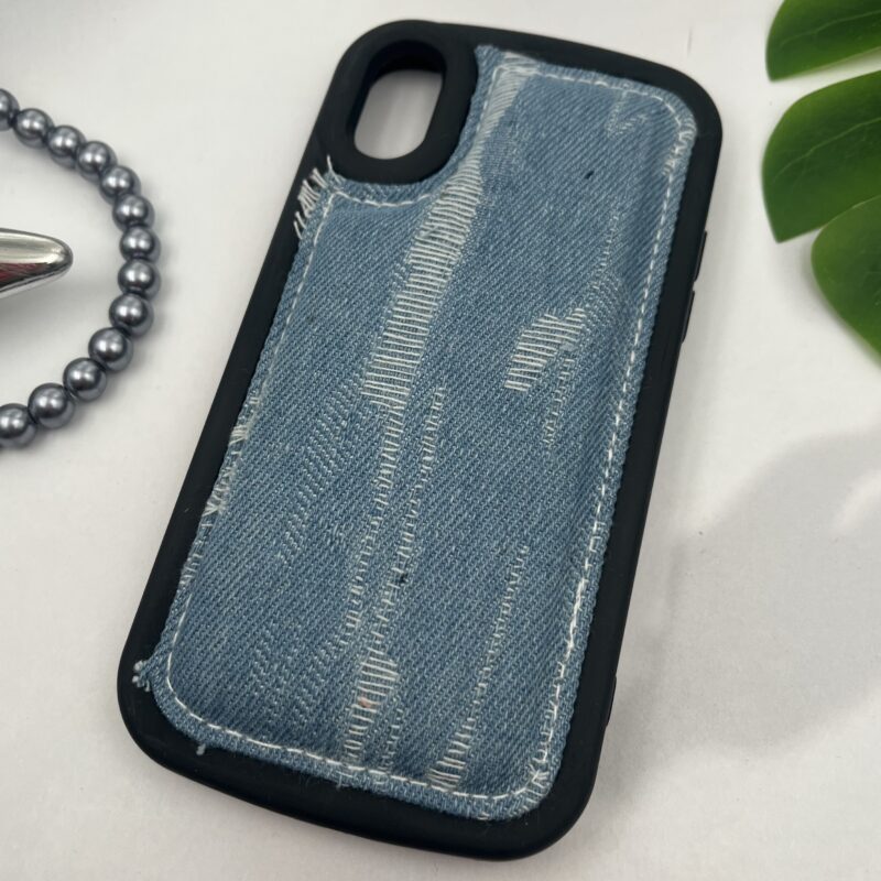 قاب گوشی iPhone X / iPhone XS آیفون جین زاپ دار اورجینال دوخت دار سیلیکونی آبی کد 77045 - Image 2