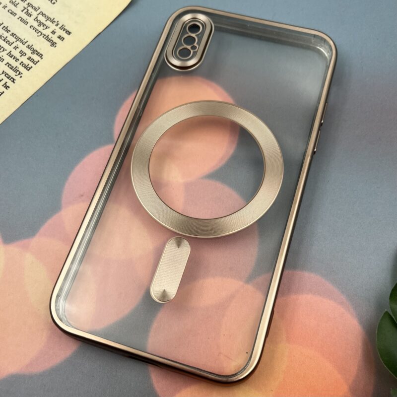 قاب گوشی iPhone X / iPhone XS آیفون الکترواستاتیک مگ سیف Magsafe اورجینال محافظ لنز دار صحرایی کد 77051 - Image 2