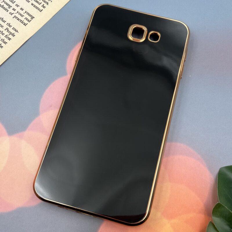 قاب گوشی Galaxy J5 Prime سامسونگ ژله ای مای کیس طرح Gold Line دور طلایی محافظ لنز دار مشکی کد 80757 - Image 2
