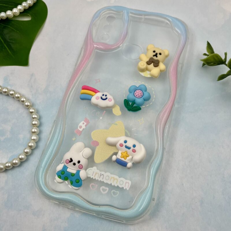 قاب گوشی Galaxy A10S سامسونگ Baby Case عروسکی برجسته فانتزی شفاف محافظ لنز دار کد 93711 - Image 2