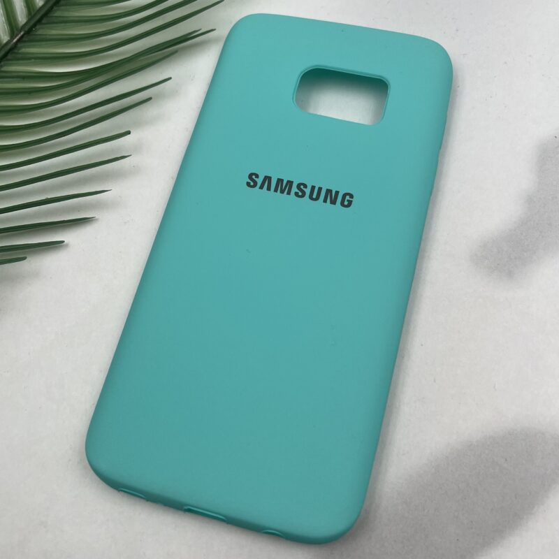 قاب گوشی Galaxy S7 سامسونگ TPU سیلیکونی ژله ای لوگو دار سبزآبی کد 12314 - Image 2