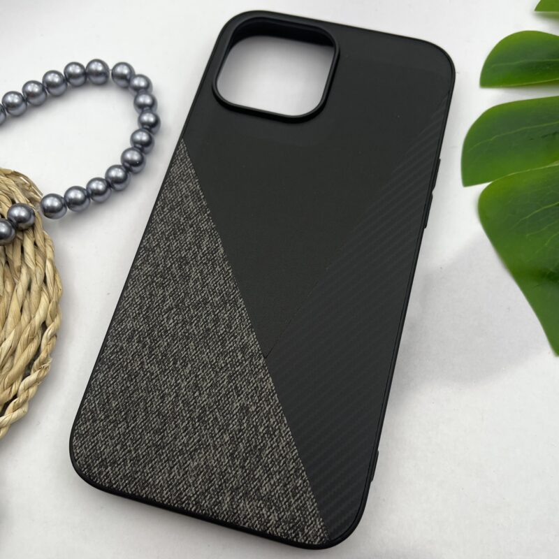 قاب گوشی iPhone 13 Pro Max آیفون چرم اورجینال Unique Case طرح ترکیبی کربن لوکس مشکی کد 13247 - Image 2