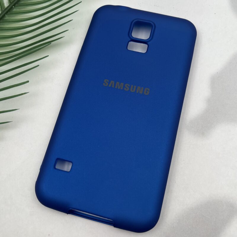 قاب گوشی Galaxy S5 سامسونگ سامسونگ TPU سیلیکونی ژله ای لوگو دار آبی کاربنی کد 13572 - Image 2
