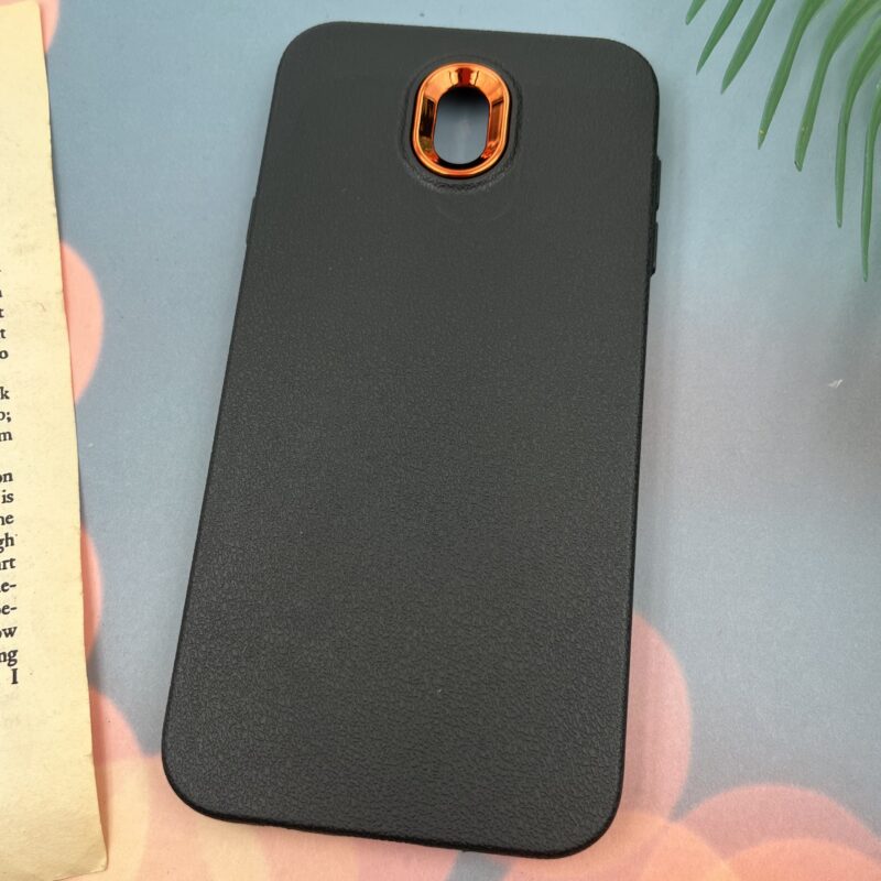 قاب گوشی Galaxy J7 Pro سامسونگ Leather Design طرح چرم لنز متال مشکی کد 25853 - Image 2