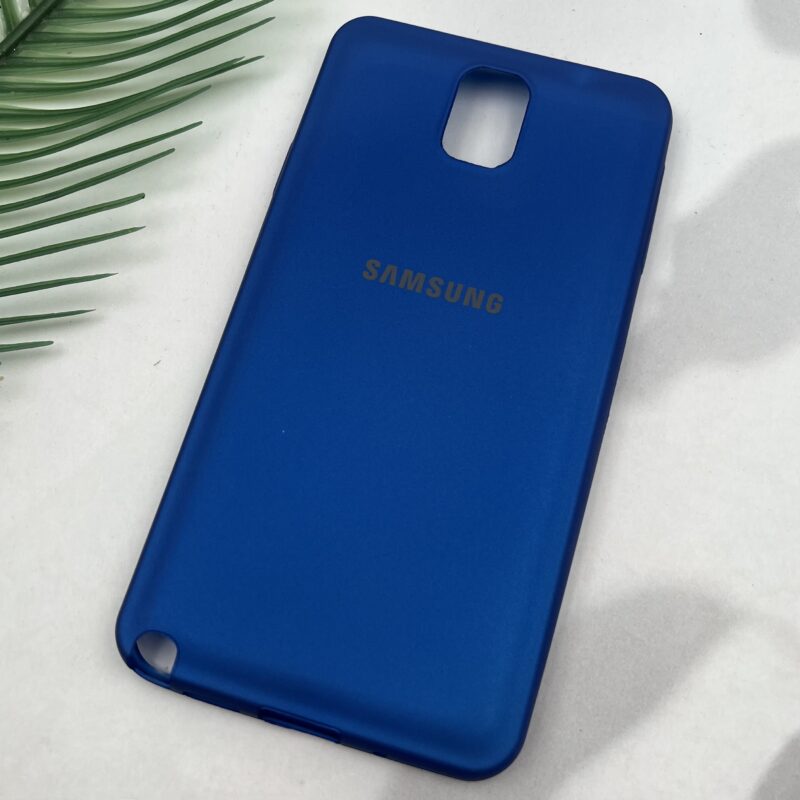 قاب گوشی Galaxy Note 3 سامسونگ TPU سیلیکونی ژله ای لوگو دار آبی کاربنی کد 33930 - Image 2