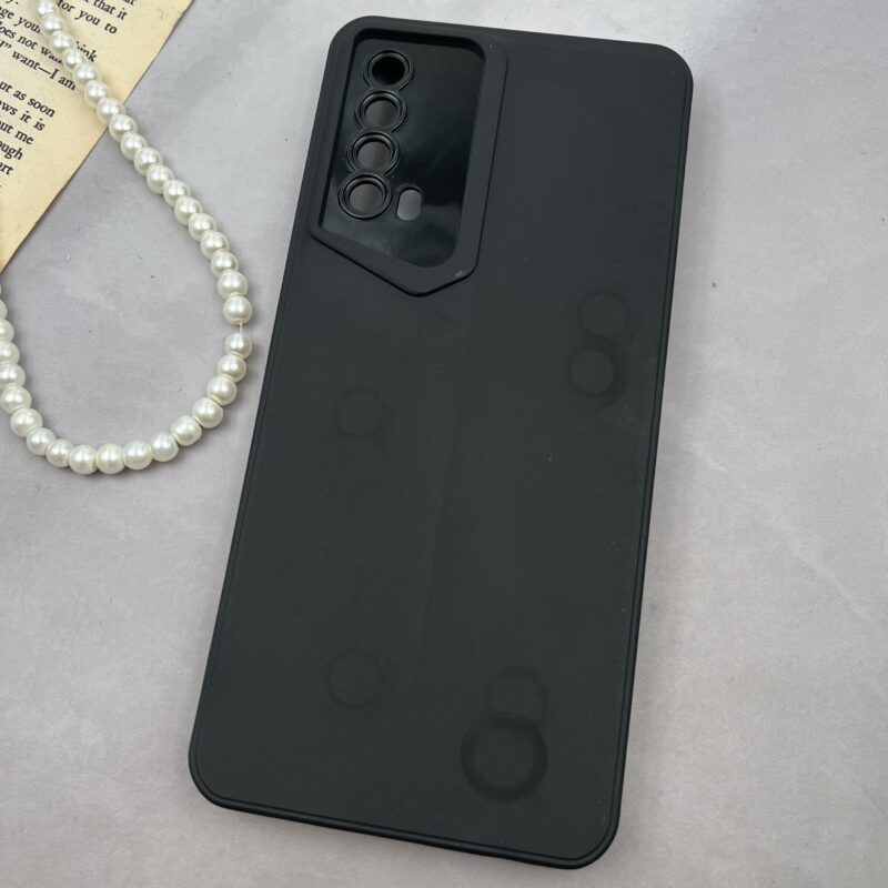 قاب گوشی Huawei Y7A هوآوی New Sport Design برجسته محافظ لنزدار مشکی کد 35225 - Image 2