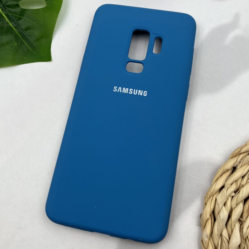 قاب گوشی Galaxy S9 Plus سامسونگ سیلیکونی پاک کنی اورجینال داخل پارچه ای محافظ لنز دار رنگ آبی کد 39024 - Image 2