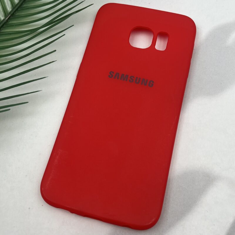 قاب گوشی Galaxy S6 Edge سامسونگ TPU سیلیکونی ژله ای لوگو دار قرمز کد 39172 - Image 2