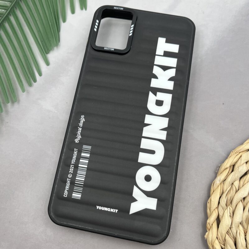 قاب گوشی Galaxy A05 سامسونگ سیلیکونی YOUNGKIT طرح Barcode Sector اسپرت مشکی کد 43319 - Image 2