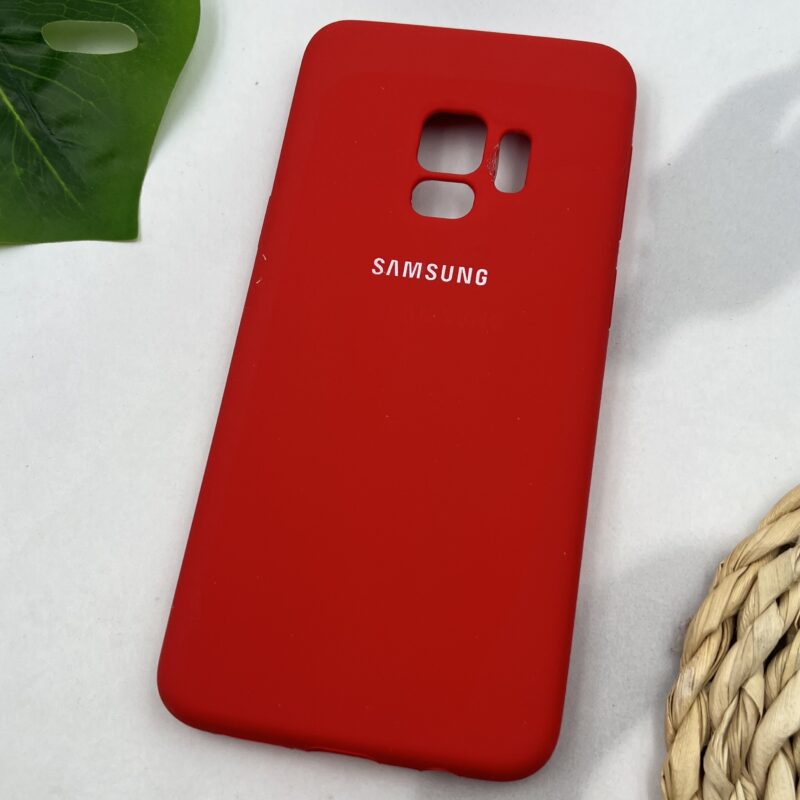 قاب گوشی Galaxy S9 سامسونگ سیلیکونی پاک کنی اورجینال داخل پارچه ای محافظ لنز دار رنگ قرمز کد 12886 - Image 2
