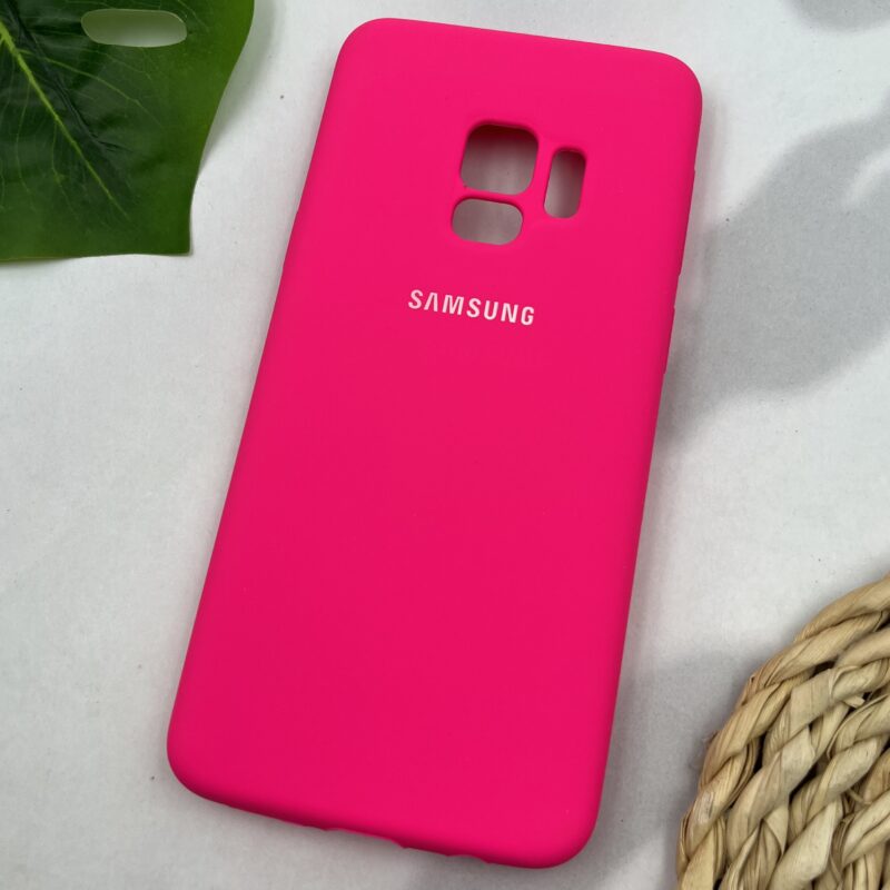 قاب گوشی Galaxy S9 سامسونگ سیلیکونی پاک کنی اورجینال داخل پارچه ای محافظ لنز دار رنگ سرخابی کد 48533 - Image 2