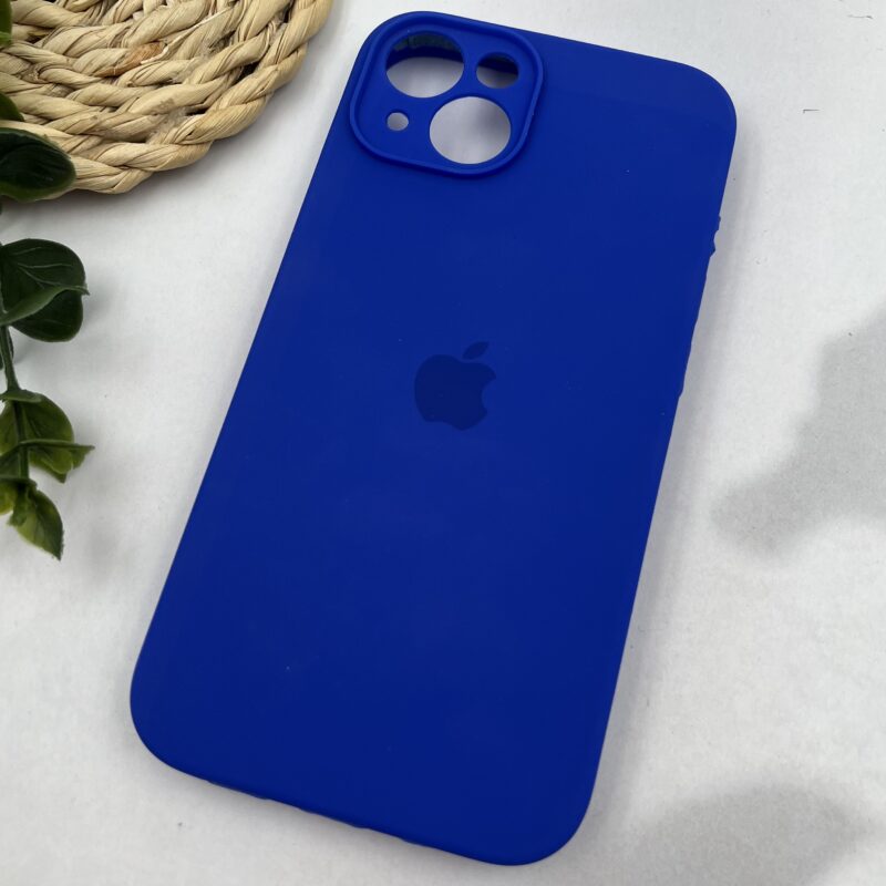 قاب گوشی iPhone 13 آیفون سیلیکونی پاک کنی اورجینال داخل پارچه ای رنگ آبی کاربنی کد 54008 - Image 2