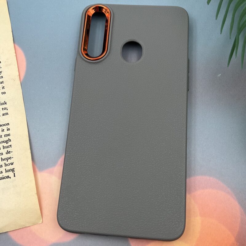 قاب گوشی Galaxy A20S سامسونگ Leather Design طرح چرم لنز متال تیتانیوم کد 55388 - Image 2