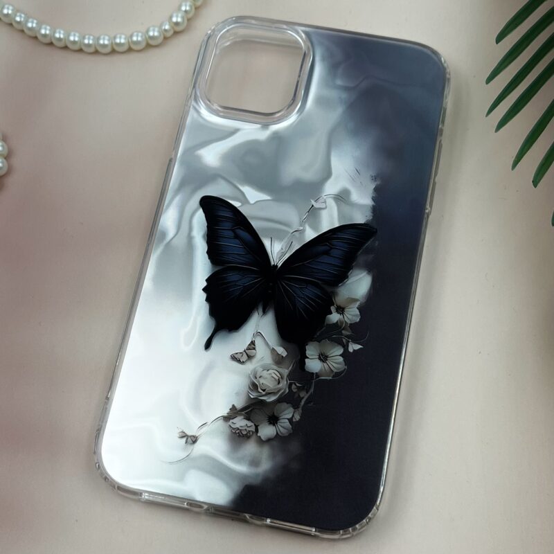 قاب گوشی iPhone 11 آیفون 3D طرح سه بعدی پروانه و گل رز لوکس کد 55948 - Image 2