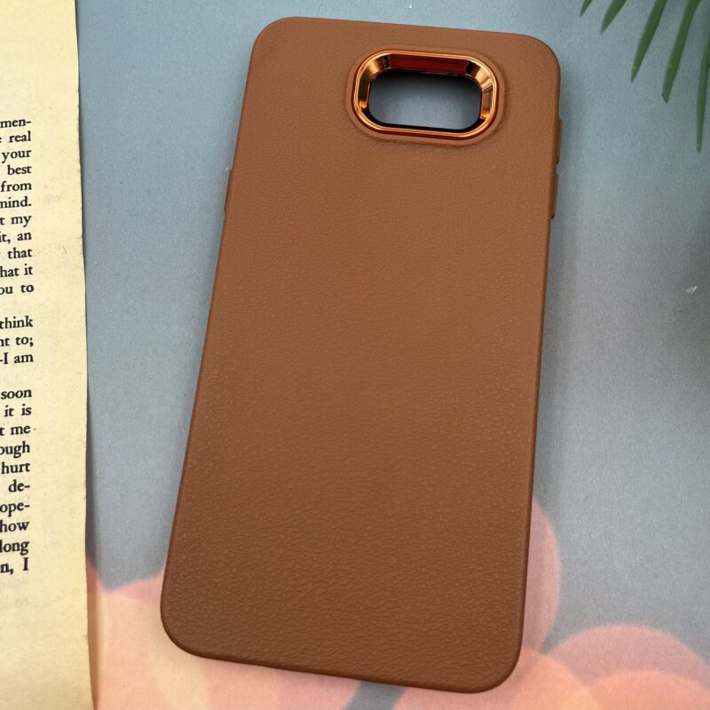 قاب گوشی Galaxy J5 Prime سامسونگ Leather Design طرح چرم لنز متال عسلی کد 55968 - Image 2