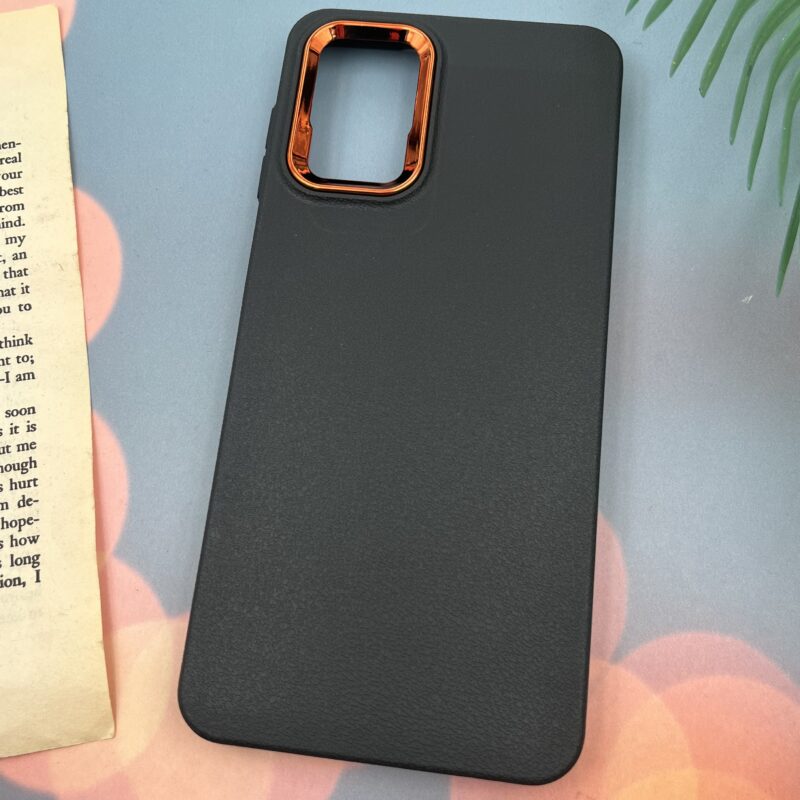 قاب گوشی Galaxy A12 / Galaxy M12 سامسونگ Leather Design طرح چرم لنز ...