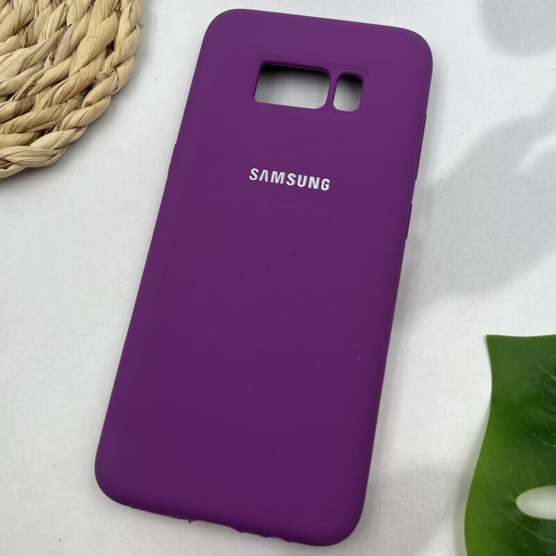 قاب گوشی Galaxy S8 سامسونگ سیلیکونی پاک کنی اورجینال داخل پارچه ای محافظ لنز دار رنگ بنفش کد 64873 - Image 2