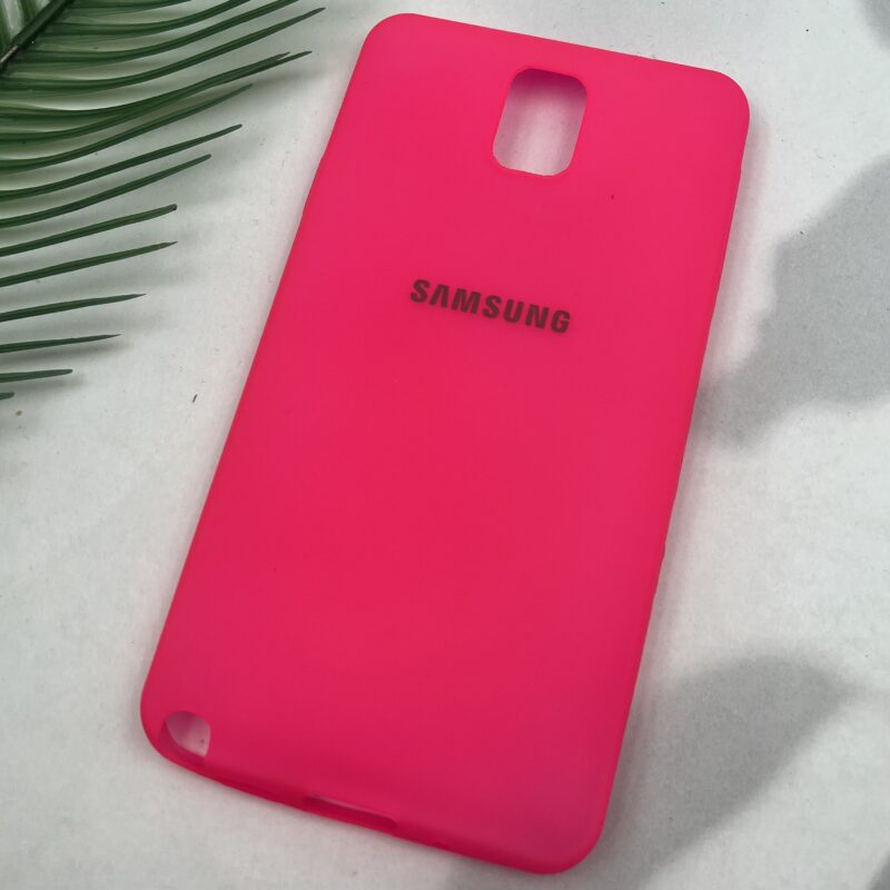قاب گوشی Galaxy Note 3 سامسونگ TPU سیلیکونی ژله ای لوگو دار سرخابی کد 69348 - Image 2