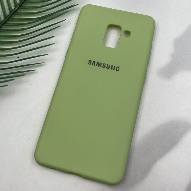 قاب گوشی Galaxy A8 Plus سامسونگ TPU سیلیکونی ژله ای لوگو دار سبز پاستلی کد 70444 - Image 2