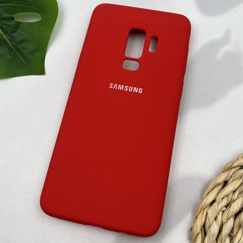 قاب گوشی Galaxy S9 Plus سامسونگ سیلیکونی پاک کنی اورجینال داخل پارچه ای محافظ لنز دار رنگ قرمز کد 79393 - Image 2