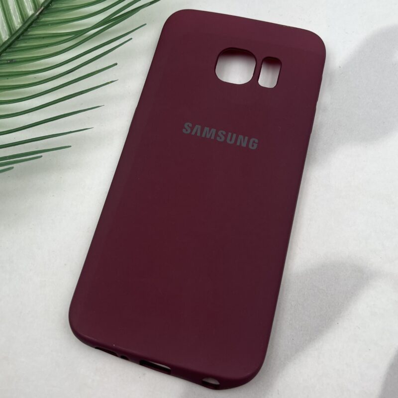قاب گوشی Galaxy S6 Edge سامسونگ TPU سیلیکونی ژله ای لوگو دار زرشکی کد 81053 - Image 2