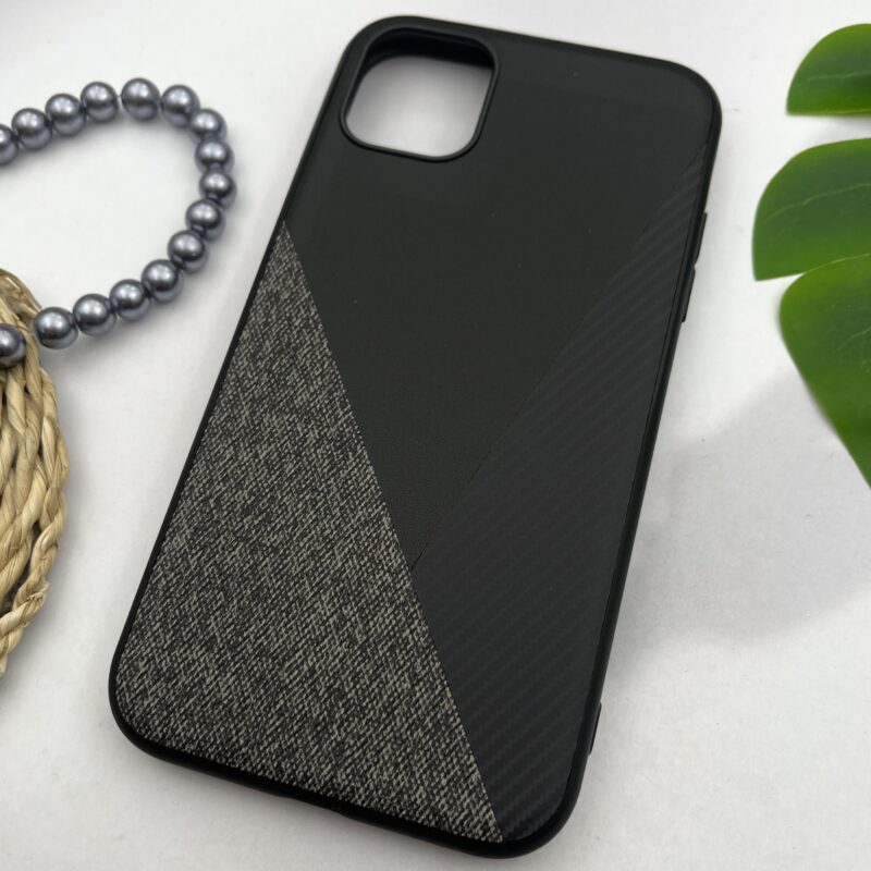 قاب گوشی iPhone 11 آیفون چرم اورجینال Unique Case طرح ترکیبی کربن لوکس مشکی کد 84566 - Image 2