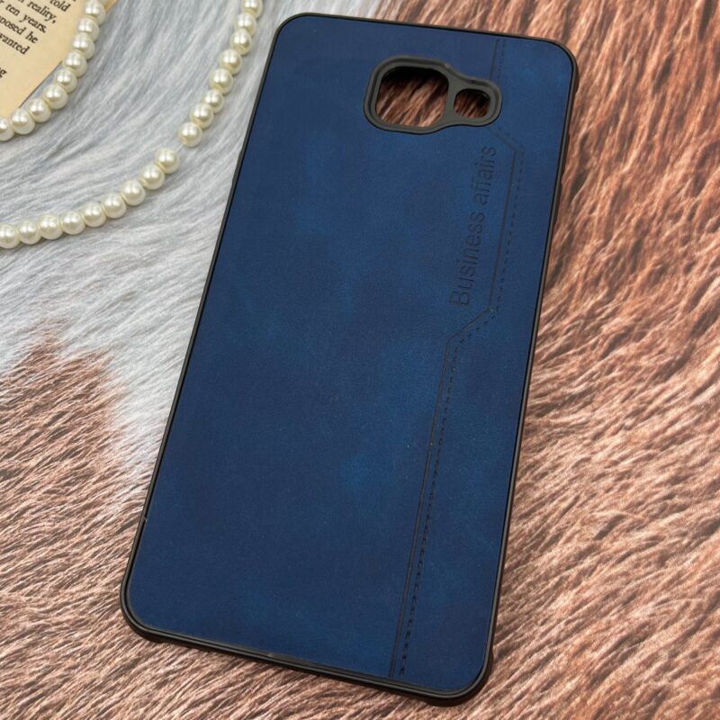 قاب گوشی (Galaxy A7 2016 (A710 سامسونگ چرم طرح دوخت Business Affairs محافظ لنز دار سرمه ای کد 92025 - Image 2