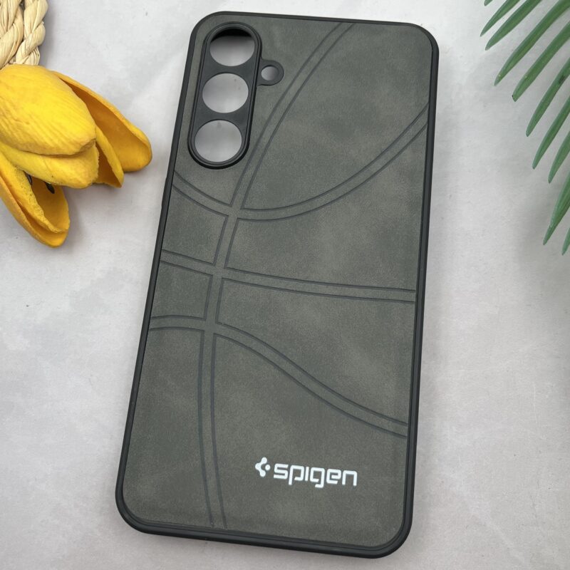 قاب گوشی Galaxy A35 سامسونگ مخمل NBA بسکتبالی Spigen محافظ لنز دار خاکستری کد 10181 - Image 2