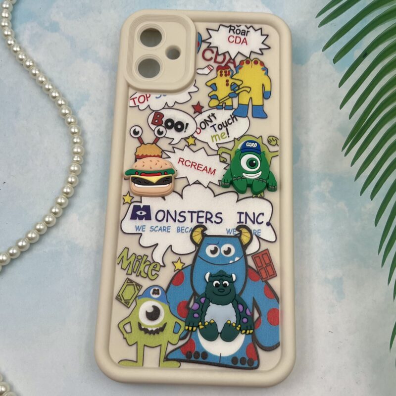 قاب گوشی Galaxy A05 سامسونگ سیلیکونی Solid Case عروسکی برجسته طرح مایک و سالیوان محافظ لنز دار XO کد 19529 - Image 2