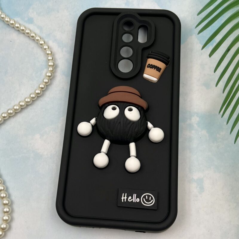 قاب گوشی Redmi Note 8 Pro شیائومی سیلیکونی Solid Case عروسکی برجسته طرح هپل محافظ لنز دار XO کد 22632 - Image 2
