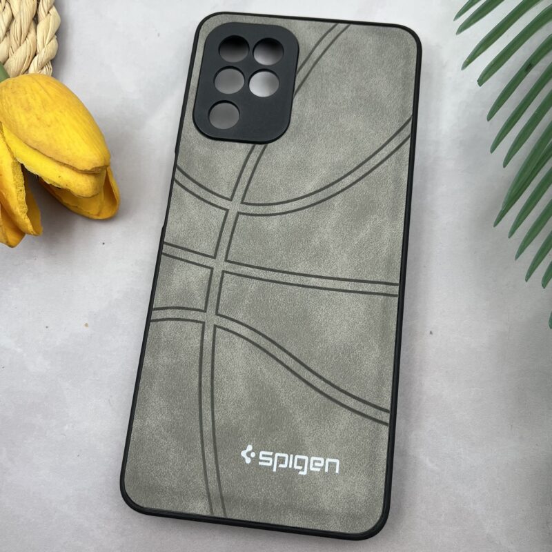 قاب گوشی Galaxy A22 4G / Galaxy M32 4G سامسونگ مخمل NBA بسکتبالی Spigen محافظ لنز دار طوسی کد 25070 - Image 2