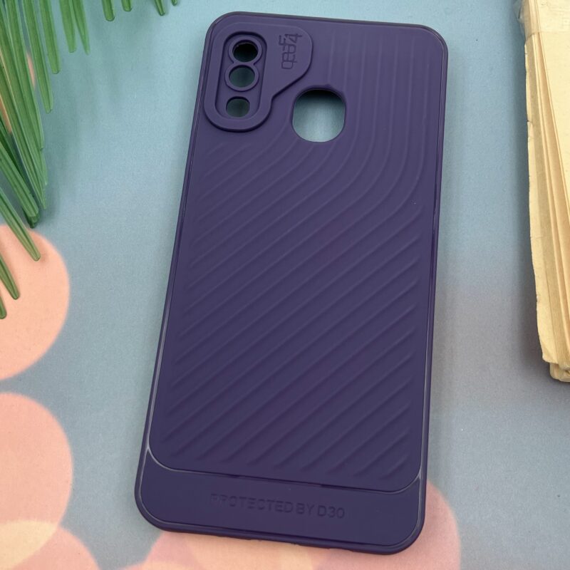 قاب گوشی Galaxy A20 / A30 سامسونگ سیلیکونی طرح برجسته Gear 4 محافظ لنز دار بنفش کد 29989 - Image 2