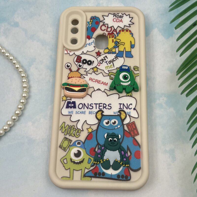 قاب گوشی Galaxy A20 / A30 سامسونگ سیلیکونی Solid Case عروسکی برجسته طرح مایک و سالیوان محافظ لنز دار XO کد 31294 - Image 2