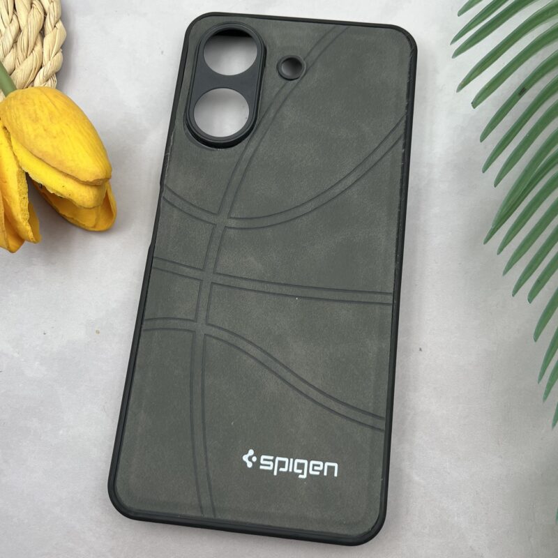 قاب گوشی Redmi 13C / Poco C65 شیائومی مخمل NBA بسکتبالی Spigen محافظ لنز دار خاکستری کد 31793 - Image 2