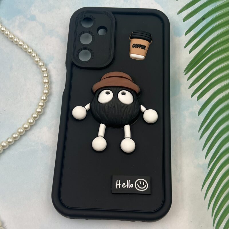 قاب گوشی Galaxy A15 سامسونگ سیلیکونی Solid Case عروسکی برجسته طرح هپل محافظ لنز دار XO کد 33377 - Image 2