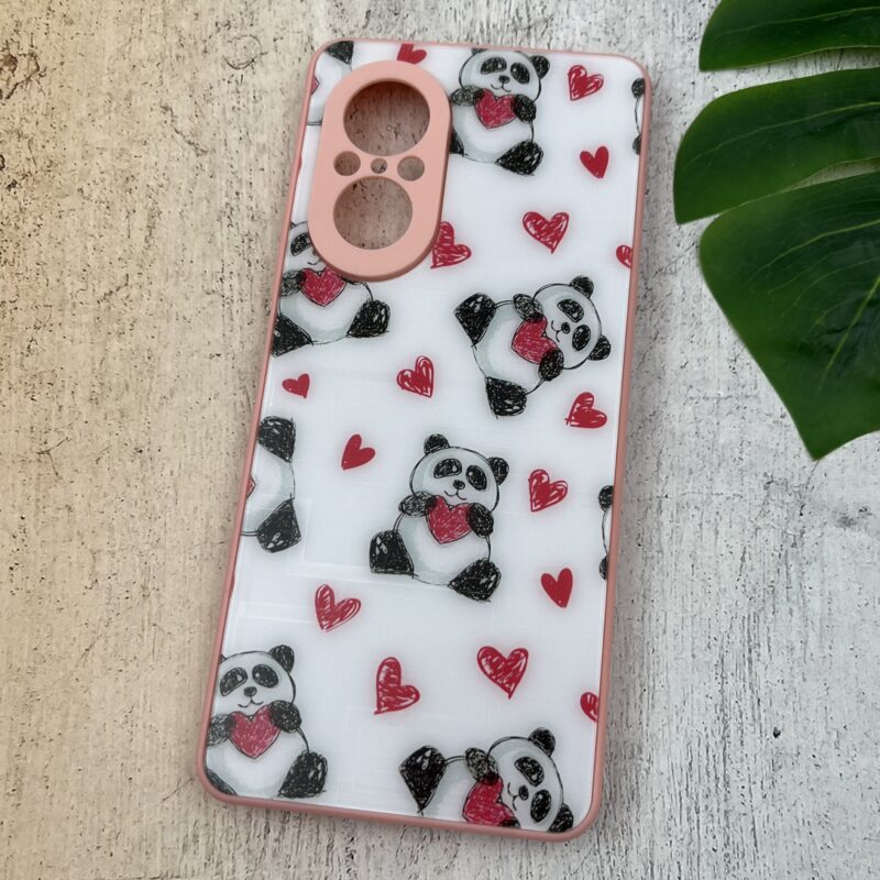 قاب گوشی Huawei Nova 9 SE هوآوی لیزری دور سیلیکونی محافظ لنز دار طرح قلب و پاندا کد 33429 - Image 2