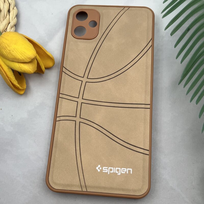 قاب گوشی Galaxy A05 سامسونگ مخمل NBA بسکتبالی Spigen محافظ لنز دار کرم کد 34547 - Image 2