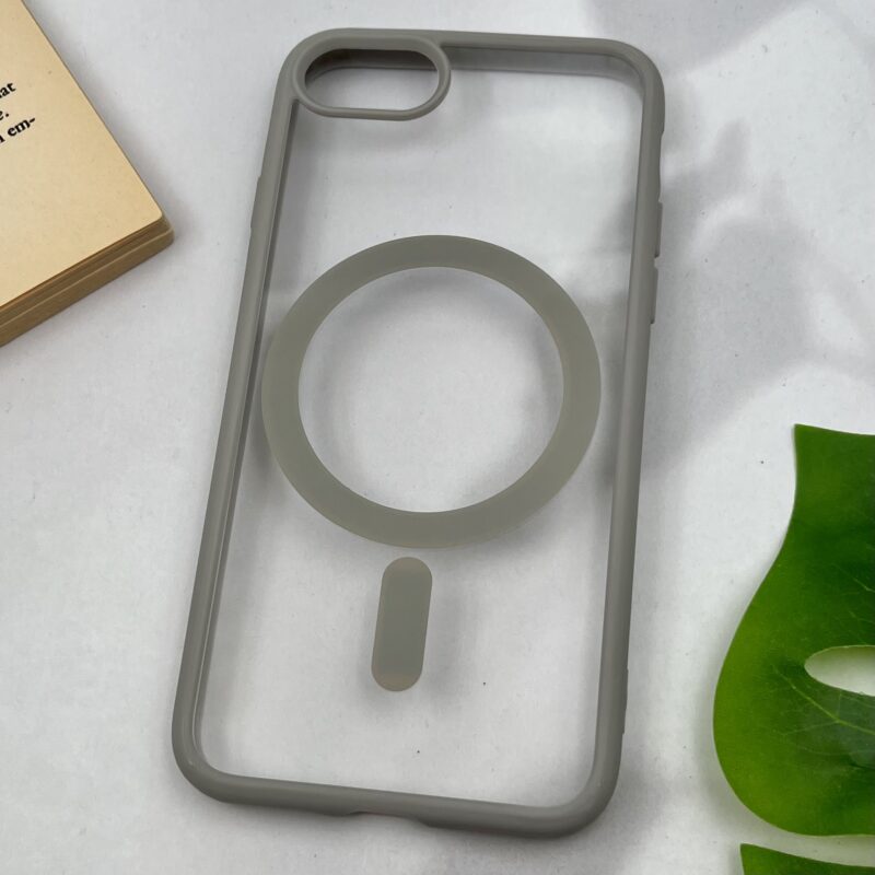 قاب گوشی iPhone 7 / iPhone 8 / iPhone SE 2020 / iPhone SE 2022 آیفون Magsafe مگ سیف دار اورجینال Clear Case شفاف لاکچری تیتانیوم کد 35325 - Image 2