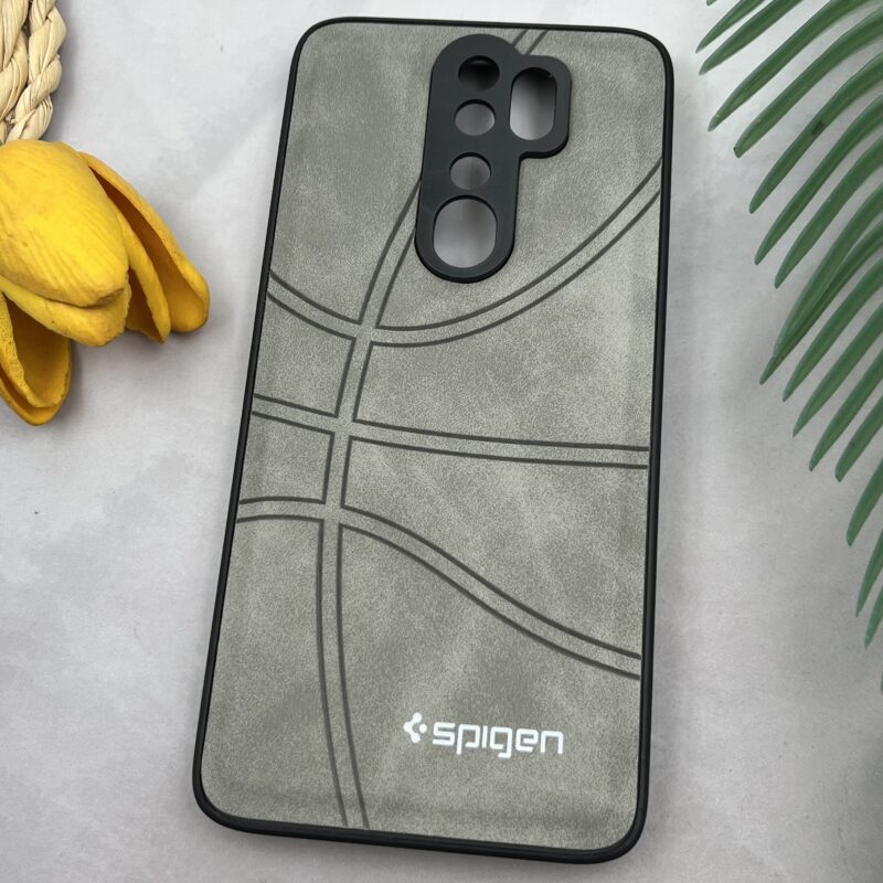 قاب گوشی Redmi Note 8 Pro شیائومی مخمل NBA بسکتبالی Spigen محافظ لنز دار طوسی کد 35351 - Image 2