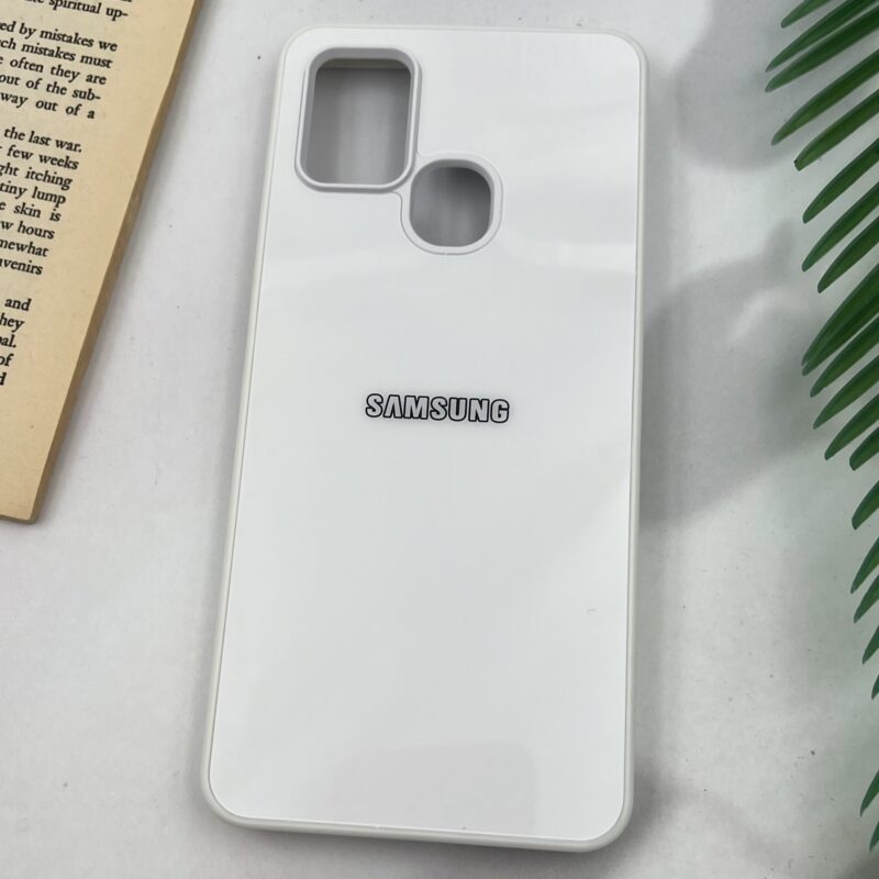 قاب گوشی Galaxy A21S سامسونگ PVD Case لوگو دار دور سیلیکونی Classic سفید کد 36545 - Image 2