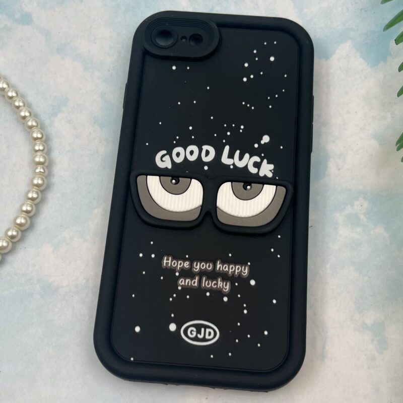 قاب گوشی iPhone 7 / iPhone 8 / iPhone SE 2020 / iPhone SE 2022 آیفون سیلیکونی Solid Case عروسکی برجسته طرح چشم محافظ لنز دار XO کد 38122 - Image 2