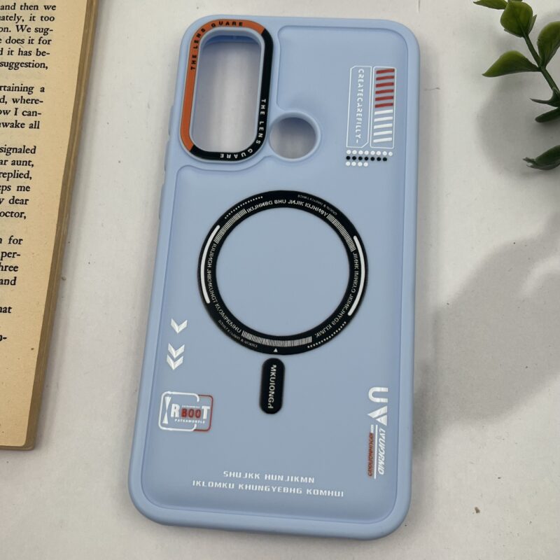 قاب گوشی Redmi Note 8 / Redmi Note 8 2021 شیائومی ضد ضربه طرح Magsafe مگ سیف Sport آبی پاستلی کد 43385 - Image 2