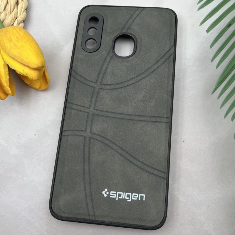 قاب گوشی Galaxy A20 / A30 سامسونگ مخمل NBA بسکتبالی Spigen محافظ لنز دار خاکستری کد 44517 - Image 2