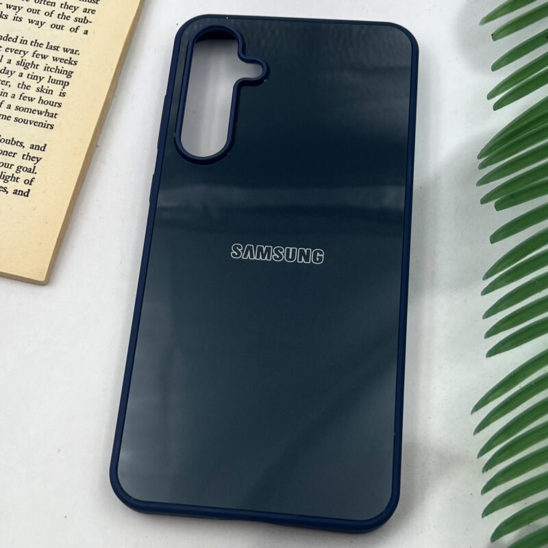 قاب گوشی Galaxy A55 سامسونگ PVD Case لوگو دار دور سیلیکونی Classic سرمه ای کد 48744 - Image 2
