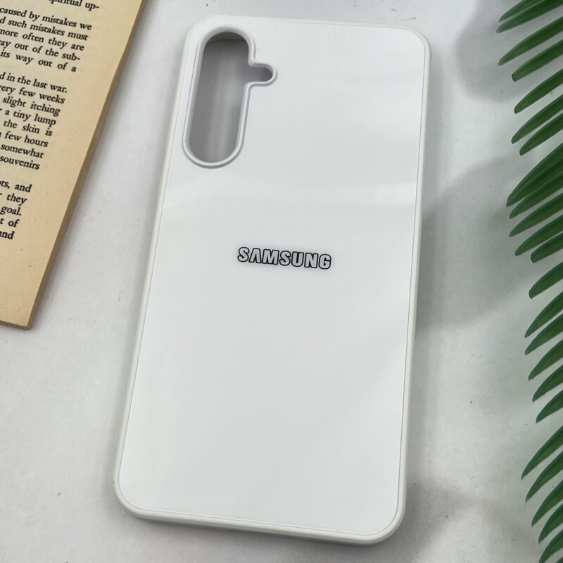 قاب گوشی Galaxy A35 سامسونگ PVD Case لوگو دار دور سیلیکونی Classic سفید کد 49707 - Image 2