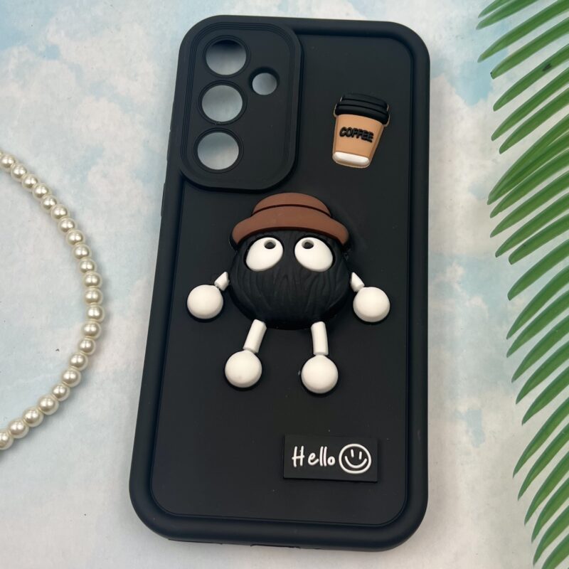 قاب گوشی Galaxy A35 سامسونگ سیلیکونی Solid Case عروسکی برجسته طرح هپل محافظ لنز دار XO کد 49750 - Image 2