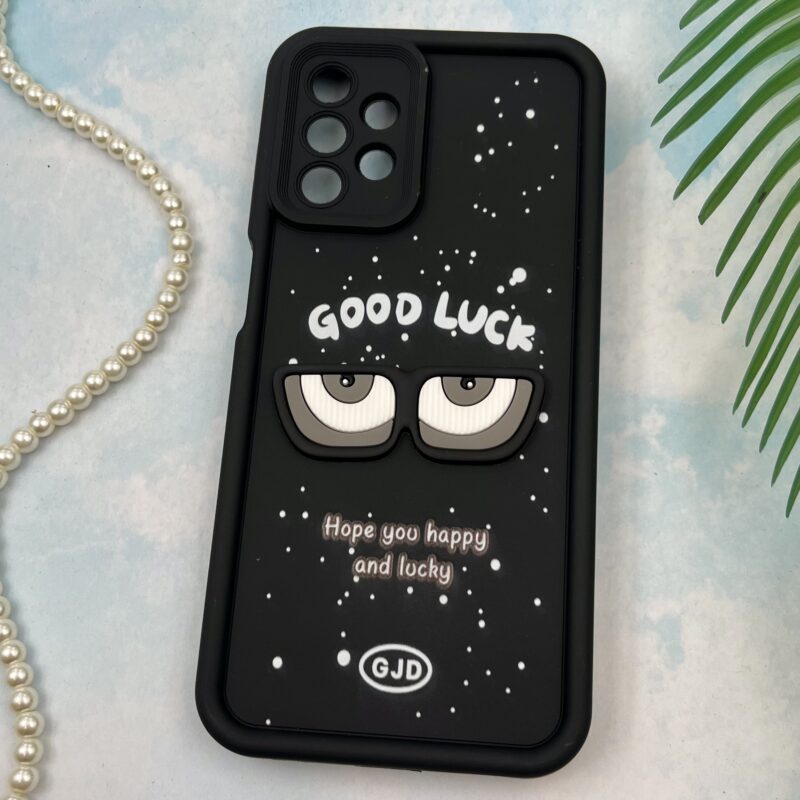 قاب گوشی Galaxy A13 4G / Galaxy A04S سامسونگ سیلیکونی Solid Case عروسکی برجسته طرح چشم محافظ لنز دار XO کد 52830 - Image 2