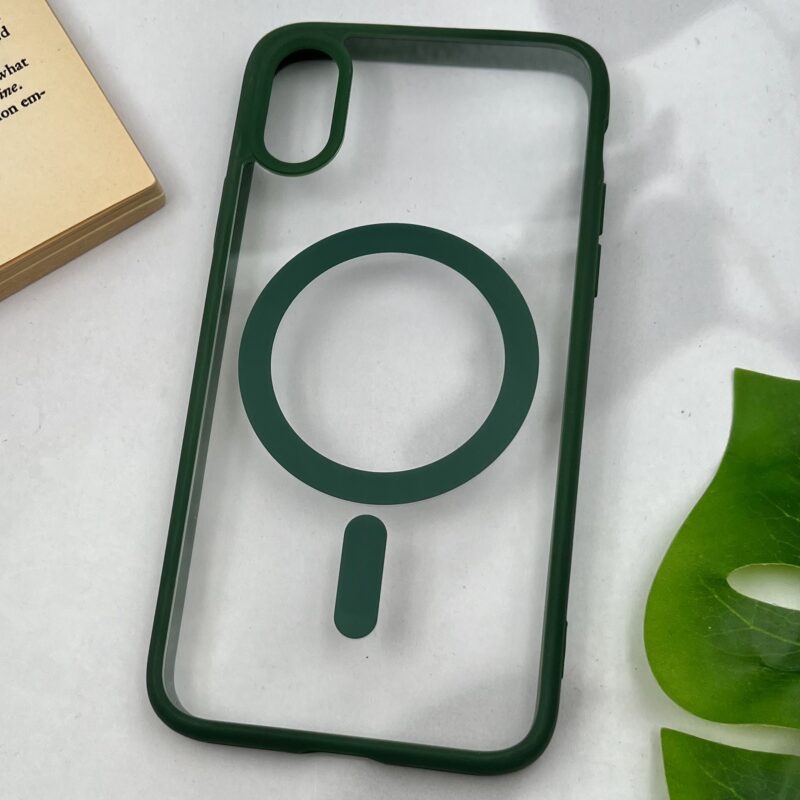 قاب گوشی iPhone X / iPhone XS آیفون Magsafe مگ سیف دار اورجینال Clear Case شفاف لاکچری سبز کد 53388 - Image 2